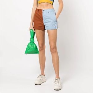 MONSE colorblock side zip short